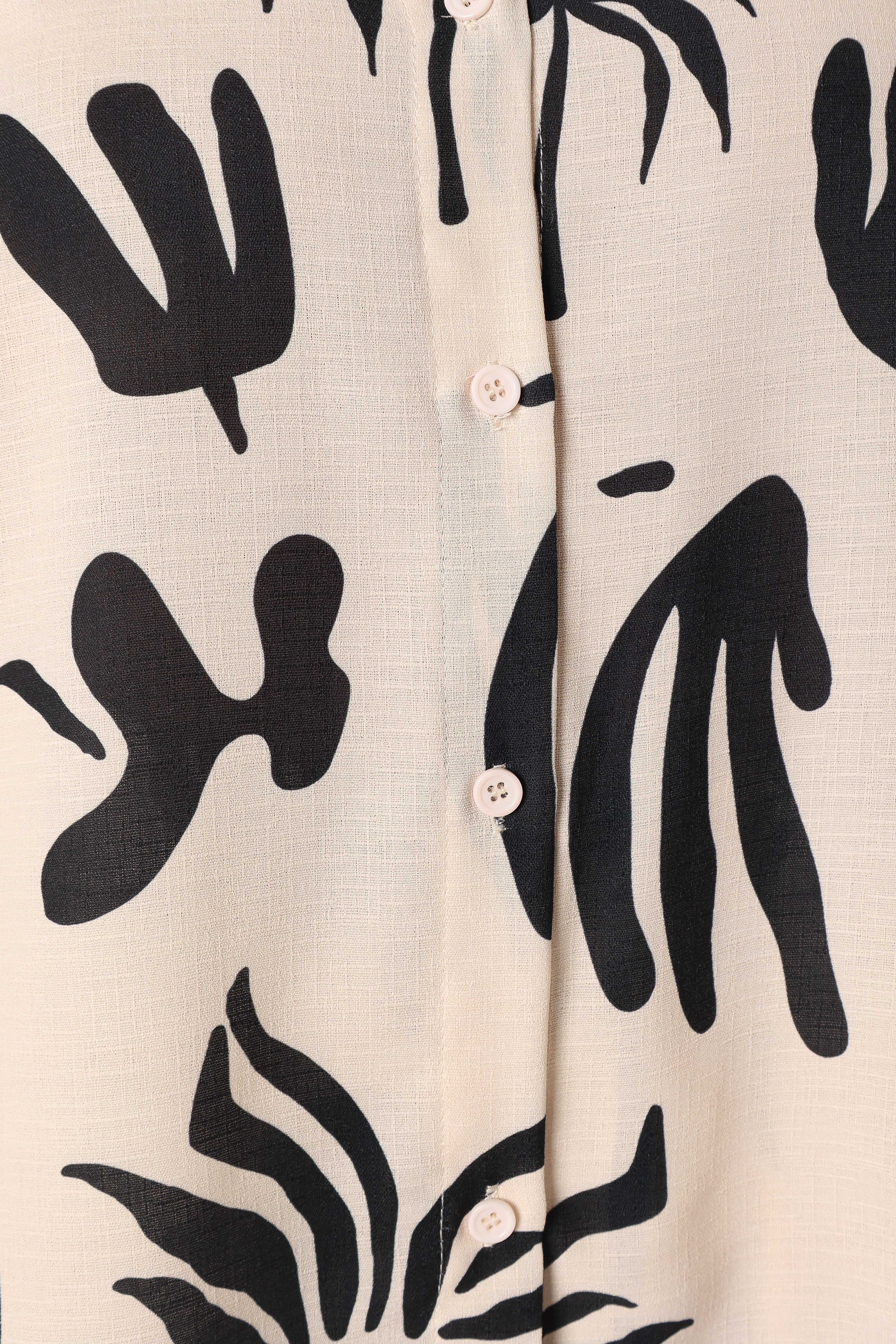 Petal and Pup USA TOPS Sawyer Short Sleeve Shirt - Beige Black