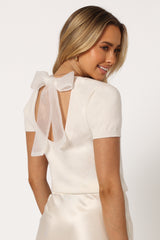 Petal and Pup USA TOPS Shannon Bow Top - Off White