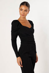 Petal and Pup USA TOPS Spencer Long Sleeve Top - Black