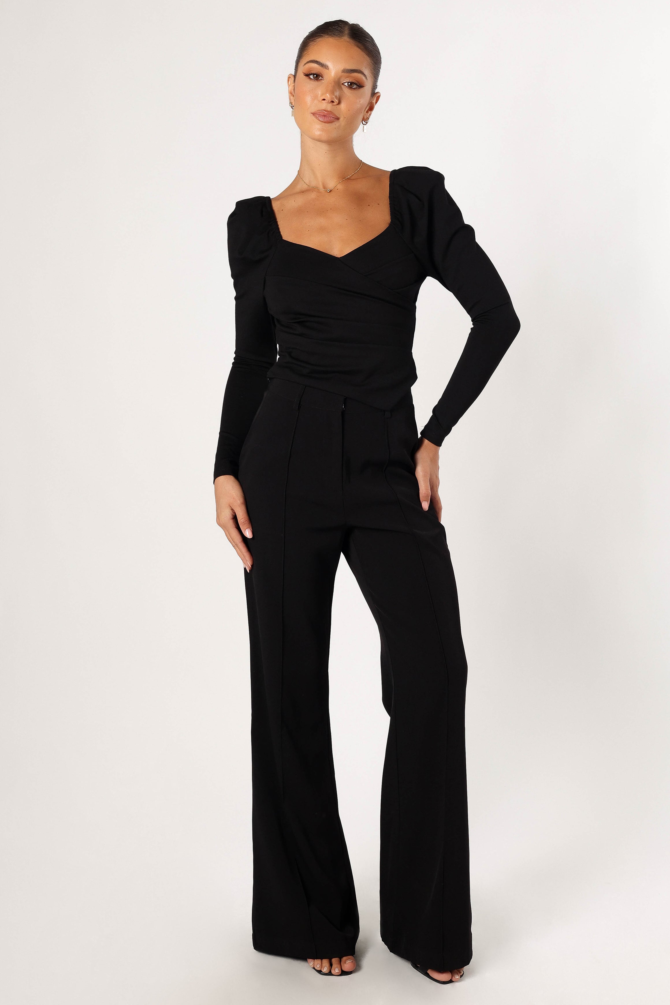 Petal and Pup USA TOPS Spencer Long Sleeve Top - Black