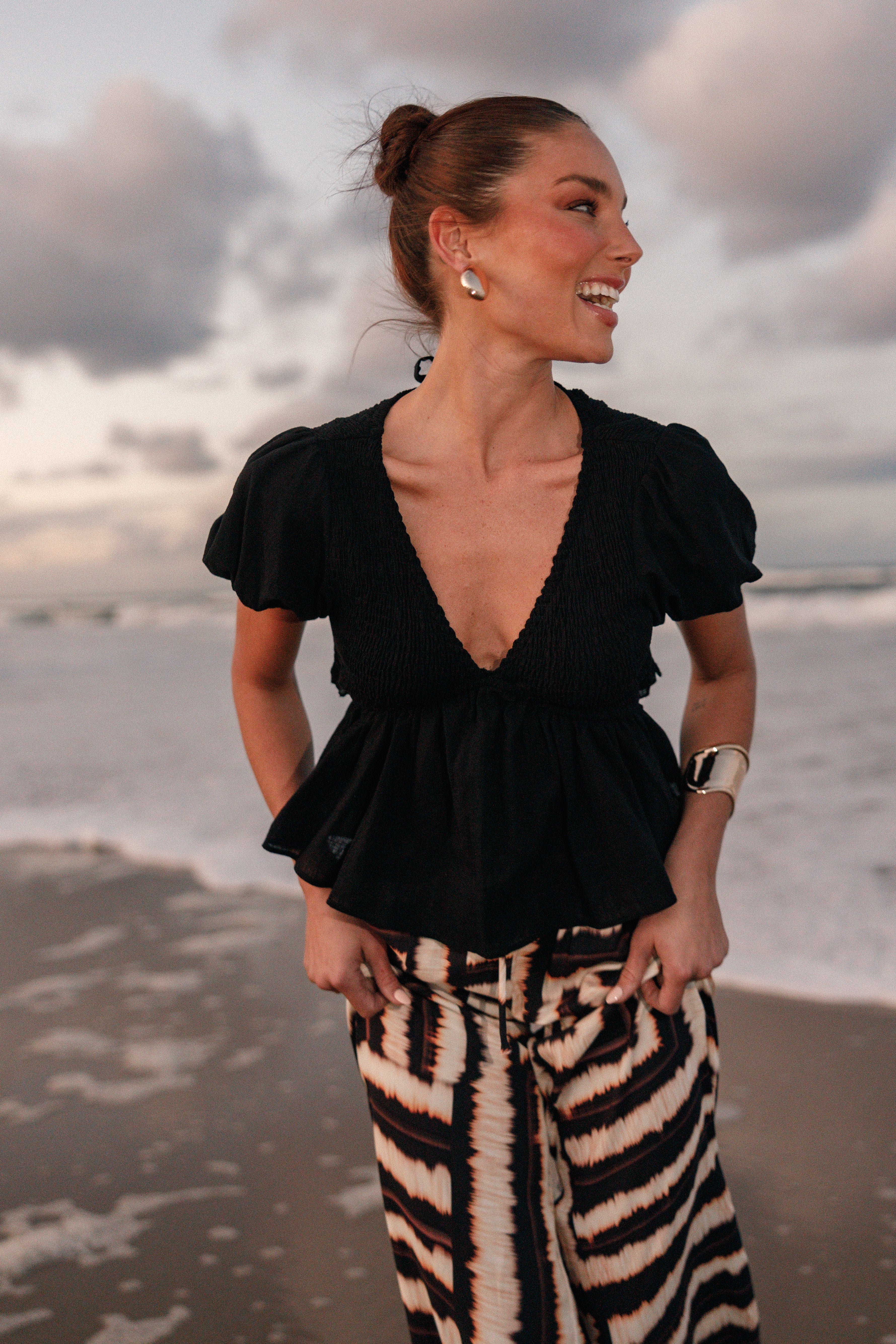 Petal and Pup USA TOPS Tamara Top - Black