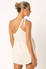 Petal and Pup USA TOPS Wanda One Shoulder Top - White