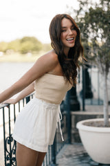 Petal and Pup USA TOPS Zia Strapless Knit Top - Lemon