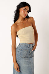 Petal and Pup USA TOPS Zia Strapless Knit Top - Lemon